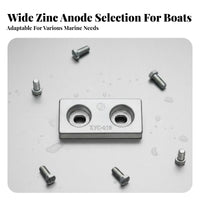 Easy Installation Bolt-on Zinc Anode High-Quality Alloy Zinc Anode Block Electrolysis Protection Block for Yacht Owners, Marina Operators, Shipyard Workers, Saltwater Environments, Freshwater, Brackish Water, Docks