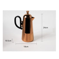 Coffee Pot with Black Handle Stainless Steel Coffee Pot Rust-Resistant for Living Room