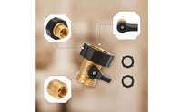 Threaded Garden Hose Shut off Valve with Washers Leak-Proof Garden Hose Shut off Valve Easy to Use Heavy-Duty for Gardeners, Yard, Patio