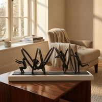 Abstract Gymnast Sculpture Minimalist Style Gymnast Sculpture Sturdy Construction Home Decor for Entryway, Study