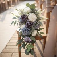 Ready to Use Artificial Bridal Floral Arrangement Realistic Look European Design Bridal Floral Arrangement Keepsake Verdant Greenery for Brides, Photo Session