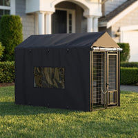 Outdoor Dog Kennel Cover with Openings Windproof Dog Kennel Cover with Openings Transparent Tarpaulin for Backyard