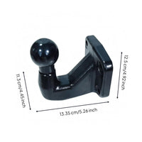 50mm Trailer Hitch Ball Glossy Finish European Tow Ball Curved Design Vehicle Accessory