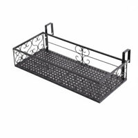 Space-Saving Hanging ing Rack Easy Installation over-the Pot Basket lattice Design Balcony Shelf Weather-Resistant for Apartment Dwellers, Home Decorators, Homeowners, Fence, Patio, Porch