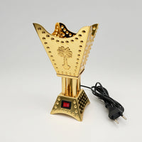 Electric Incense Burner Metal Electric Incense Burner Electric Censer Decorative Desktop Censer Elegant for Home, Prayer Room