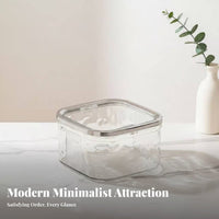 Plastic Box with Lid Stackable Design Push-Latch Clear Box Secure Latches