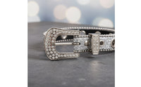 Decorative Glitter Belt Glittery Rhinestone Belt Eyelet Accessory Sparkle for Teens, Parties, Festivals