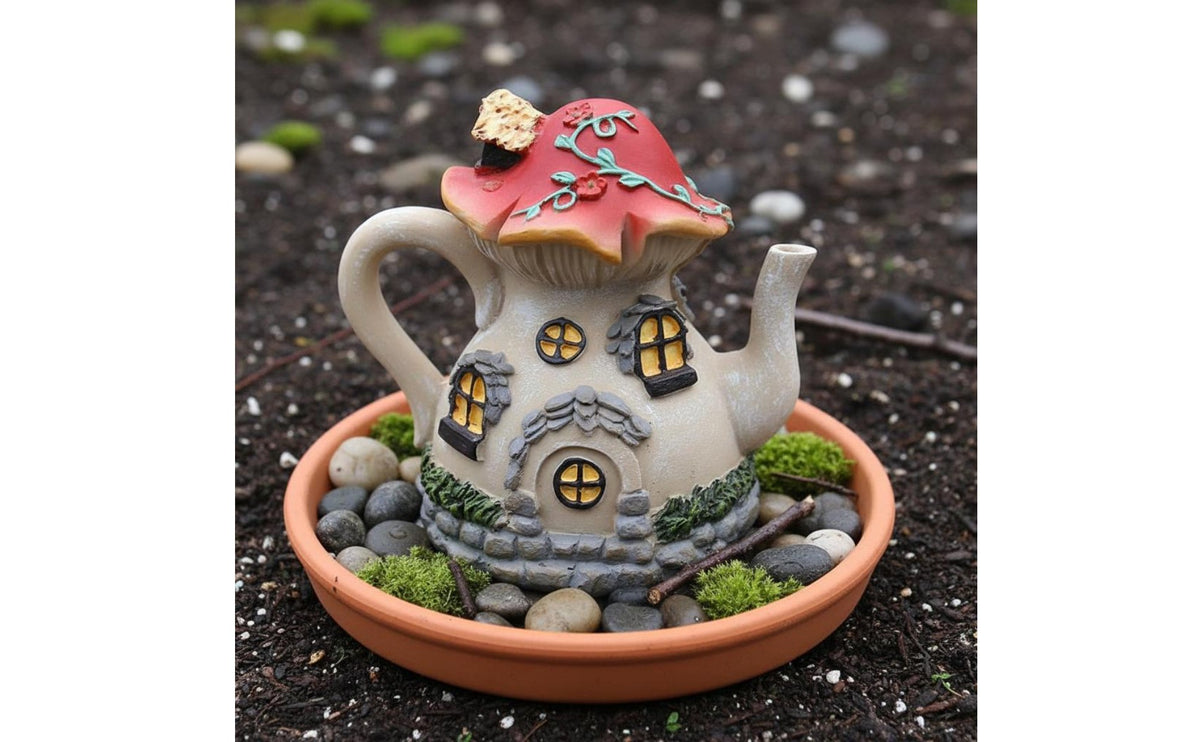 Watering Can House Ornament Creative Design Teapot Fairy House Ideal Gift