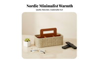 Multi-Compartment Tote with Handle Sturdy Household Storage Large Capacity
