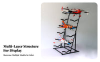 Adjustable RC Plane Storage Rack Space Saving RC Airplane Storage Rack High Load Capacity Model Airplane Display Stand Heavy-Duty Construction for Hobbyists, Indoor, Hobby Room, Showroom, Garage