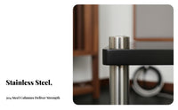 Shock Absorption Stainless Steel Audio Shelf Sturdy Construction High-Fidelity Equipment Rack Heavy Duty Home Theater Equipment Rack High-Density Board for Audiophiles, Listening Room