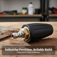 Wear-Resistant 1/4 Inch Quick Connect Nozzle Rust-Proof Rotating Turbo Nozzle Heavy Duty for Professionals