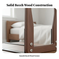Stable and Secure Solid Wood Bed Grab Bar Easy Installation Wooden Bed Assist Rail Universal Fit for Seniors, Home Care, Hospital, Bedroom