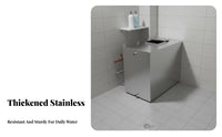 Stainless Metal Water Tank Household Water Reservoir Sturdy for Homeowners, DIY Enthusiasts, Washroom, Utility Room, Basement