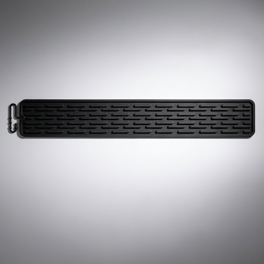 Coffee Machine Silicone Mat for Worktops and Draining Board, Heat Resistant Surface with Hanging Holes, Foldable Non-Slip Pad, Anti-Slip Tray