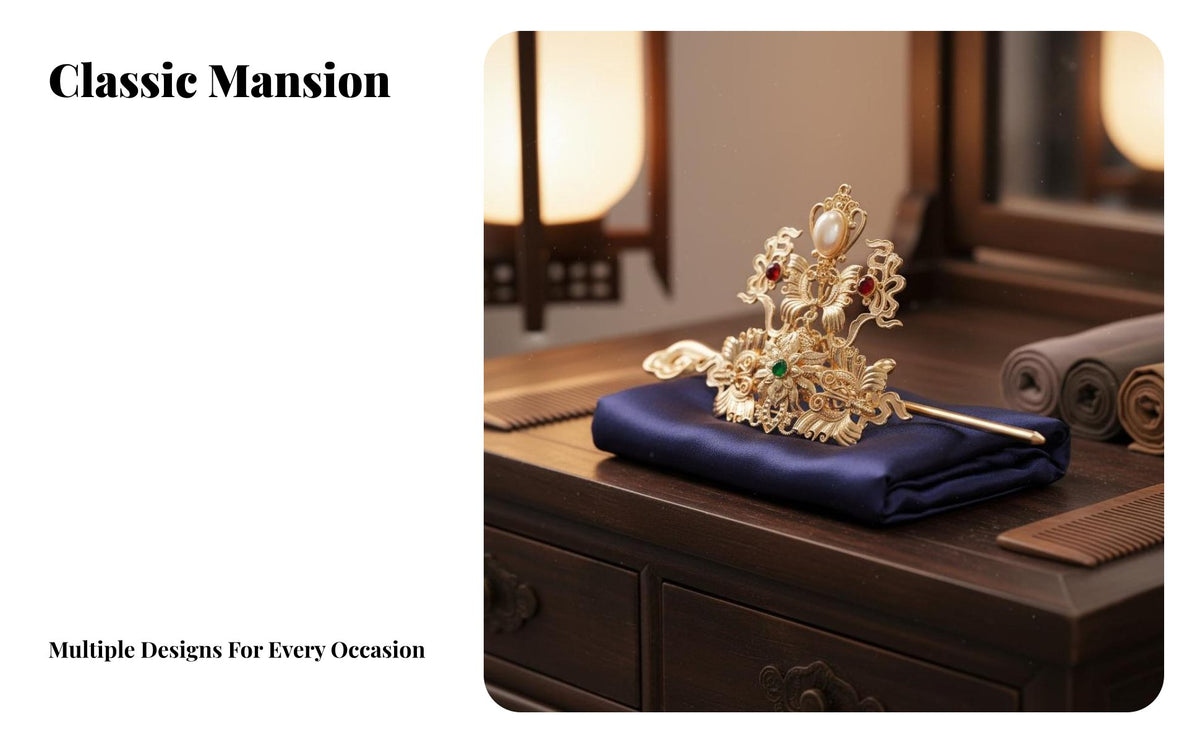 Traditional Chinese Hair Accessory Retro Design Traditional Chinese Hair Crown Ancient Design Head Crown Intricate Features