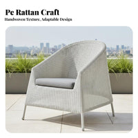 4 Pieces sun-resistant 4-Piece Woven Sofa Set Modern Design 4-Piece Sofa and Table Set Leisure design Outdoor Furnishing All-Weather for Hotel Owners, Entertainers, Patio, Garden, pool area, Backyard