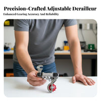 Rear Derailleur Short Arm Two-Wheeler Rear Shifter Smooth Gearing Bike Gear Changer for Mountain Bikers, Tricycle Owners, City Commuting, Road Biking