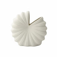 Pale Stoneware Vase Stable Base Nordic Vase Textured Home Surface Decor for Tabletop