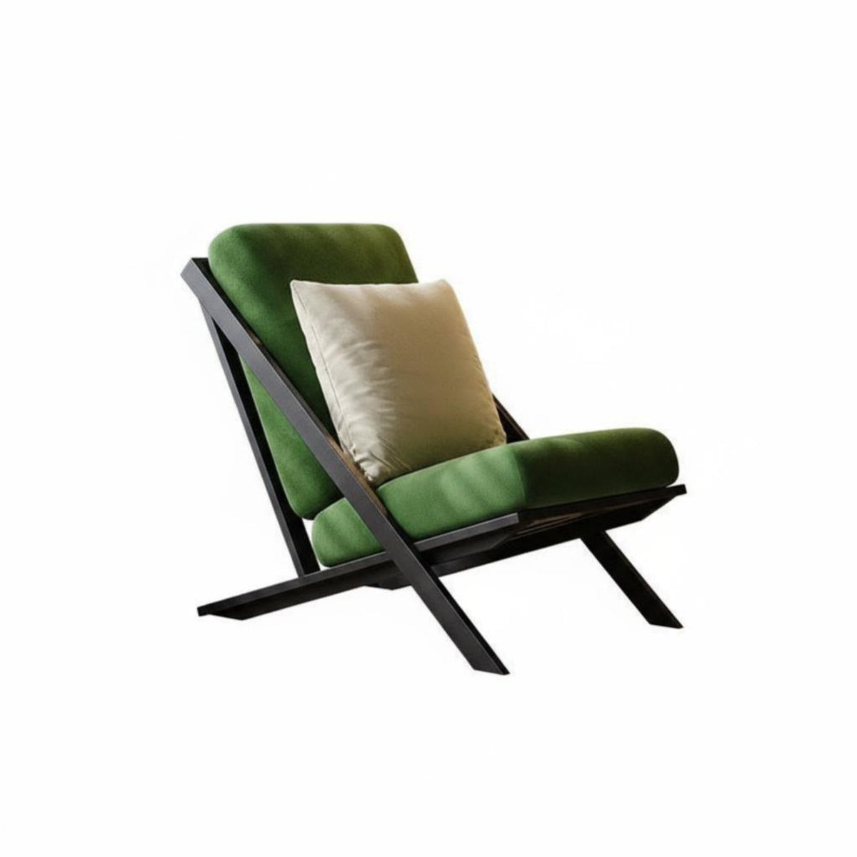 Wabi-Sabi Aesthetic Highspine Single Sofa Cream aesthetic Lounge Chair snug Design Home Seating Thick paddinging for Guesthouse Owners, Interior Decorators, Living Room, Balcony, perusing corner, Bedroom