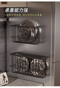 冰箱置物架侧收纳厨房夹缝调料品神器保鲜袋挂篮入户门磁吸收纳架 白色小号磁吸款（适用冰箱、金属门后）
