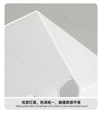 现代简约亚麻布艺灯罩线条吊灯罩卧室台灯客厅落地灯艺术灯具配件