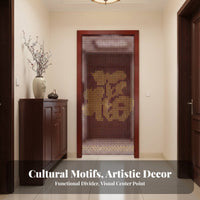 Gourd-Shaped Bead Door String Feng Shui Decor Hanging Partition for Homeowners