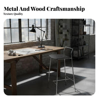 Minimalist Design Backless Metal Frame Stool utilitarian design Bar Chair Nordic Aesthetic Seating Furniture Counter Height for Restaurateurs, Business Owners, Reception Area, Restaurant, Kitchen Island, Basement