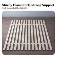 Foldable Wooden Bed Slats Box foundation Alternative Foldable Slat foundation Breathable Mattress Support for Adults, Students, Guest Room, Dormitory, Apartment