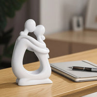 Resin Pen Holder Modern Couple Figurine Sculpture for Office Desk