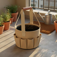 9 Pieces Heavy Duty Garden Tool Tote Bag Set Sharp and Long-Lasting Gardening Tote with Tools Ergonomic Handles Portable Garden Tool Kit Rust Resistant for Beginners