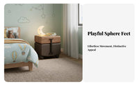 Modern design Rotating Cylinder End Table Minimalist Aesthetic Nightstand Space-Saving Design Bedroom Furniture Multi-Purpose for Apartment Dwellers, Homeowners, kid's Room, Small Spaces, Dormitory, not onice
