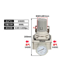 Quick-Lock Knob Pneumatic Pressure Regulator Mounting Bracket Included AR2000 Air Regulator Air Pressure Reducing Valve for Workshop
