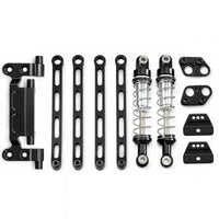 Aluminum Rear Shock Absorption System Kit CNC-Machined Rear Shock Absorption System Upgrade Kit Polished Metal RC Car Part