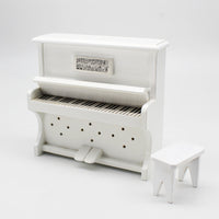 1:12dollhouse  miniatures食玩diy模型仿真迷你微缩白色木制钢琴