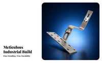 Silver Finish Stainless Steel Hook Bracket Bolted Joint Adjustable Solar Panel Hook