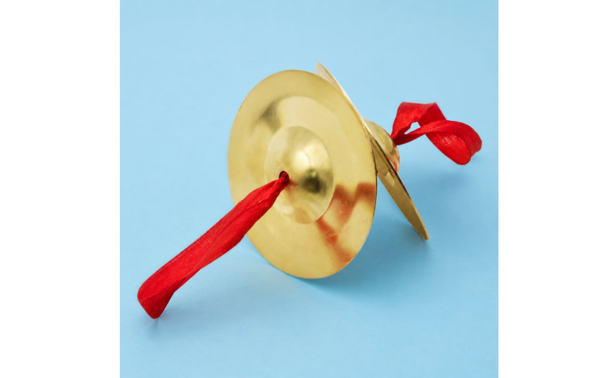 Finger Cymbals with Ribbon Strap Sturdy Finger Cymbals Non Allergenic Instrument for Beginners, Kids, Rhythm Training Classroom