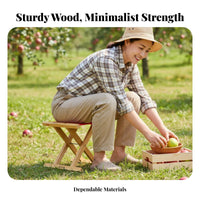 Foldable Cross-Legged Wooden Stool foldable Folding Seat Space-Saving Portable Furniture adaptable for Gardeners, journeyers, Household Chores, outdoorsdoor, Gardening, Indoor