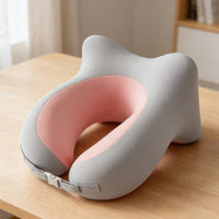 Ergonomic Design Office Rest Pillow Breathable Material U-Shaped Neck Pillow Portable Memory Foam Neck Support Lightweight for Students, Travelers, Car