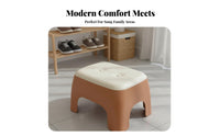 Stackable Padded Shoe-Changing Bench Multi-Functional Low Stool Easy to Clean Household Furniture High Load Capacity for Adults, Children, Elderly, Entryway, Living Room, Bedroom, Bathroom