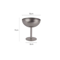 Dessert Cup Stainless Steel Dessert Dish with Stem Stemmed Ice Cream Bowl for Hosts, Caterers