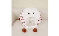 Photo Prop Cartoon Baseball Head Mask Cute Baseball Mascot Headpiece Soft Cartoon Soccer Head Cover Party Use for Stage Performance, Sports Event
