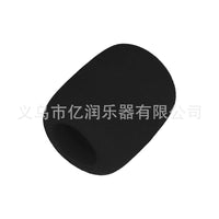 加厚话筒防风罩黑色会议室手持麦克风海绵话筒防尘罩话筒防喷罩