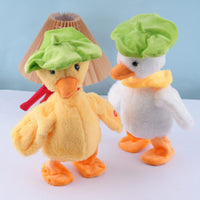Electronic Stuffed Duck Musical Walking Duck Toy Stuffed Animal Interactive Animated for Toddlers, Playroom, Home