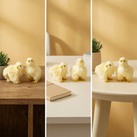2 Pieces Downy Chick Figurine Soft Toy Chick Realistic Bird Model Models Detailed for Tabletop