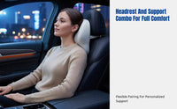 Car Headrest Neck Support Pillow, Universal Viscoelastic Foam Cushion, Breathable Perforated Cover, Fits Most Vehicles