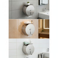 Commercial Jumbo Roll Toilet Tissue Dispenser Heavy-Duty Stainless Steel Toilet Tissue Dispenser Vandal-Resistant Rustproof for Public Restrooms, Offices