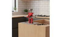 Adjustable Cabinet Door Mounting Tool with Drill Bit Non-Slip Cabinet Door Jig Precision Accurate for DIYers, Woodworkers, Woodworking