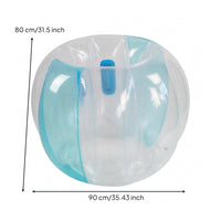 Inflatable Ball Colored Panels Transparent Sphere Internal Straps Outdoor Toy for Collision Play