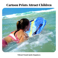 Beginner Friendly Inflatable Kids Surfboard Lightweight Swimming Kickboard Long-Lasting Construction for Beginners, Swimmers